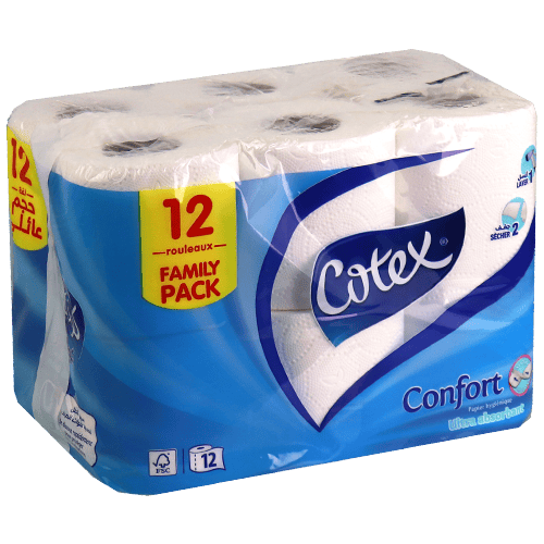 Cotex Comfort Toilet Paper 12 Rolls