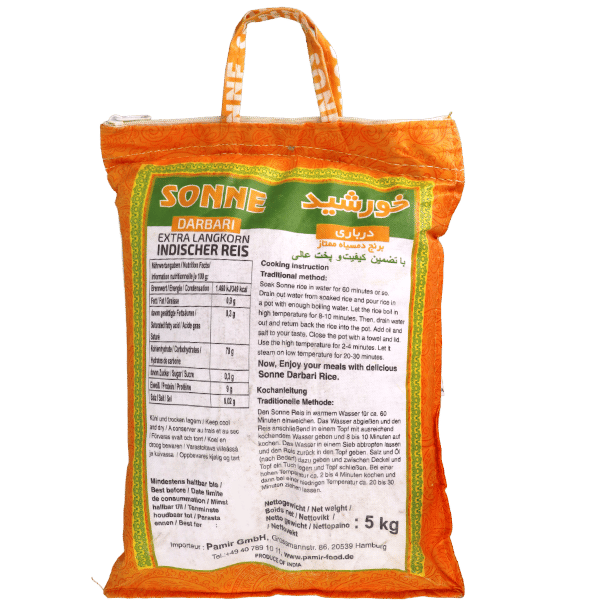Extra Long Grain Rice Sonnen 5kg