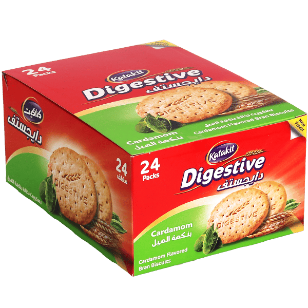 Cardamom Digestive Bran Biscuits Katakit 24 Packs