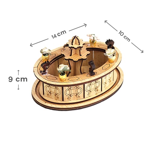 Laser-Cut Wooden Bahra Stand