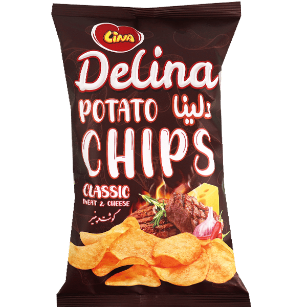 Delina Potato Chips Meat Cheese Classic 55g
