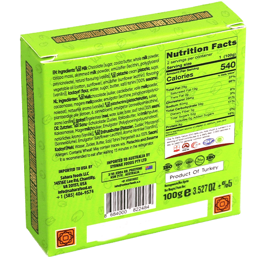 Chocolate Pistachio Gusto 100g