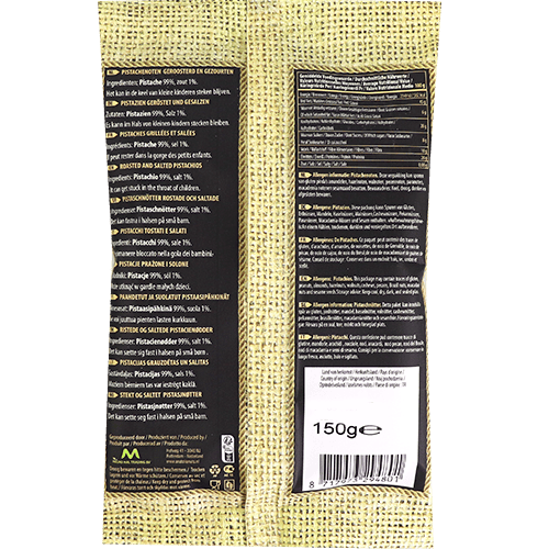 Roasted Salted Antep Pistachios Anatolia 150g