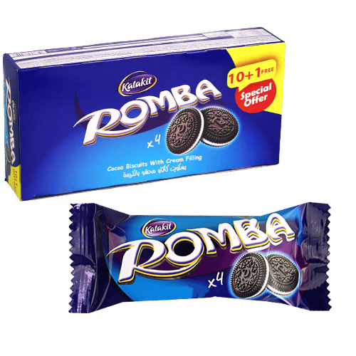 Cocoa Biscuit Cream Filling Katakit Romba x4 10+1pcs