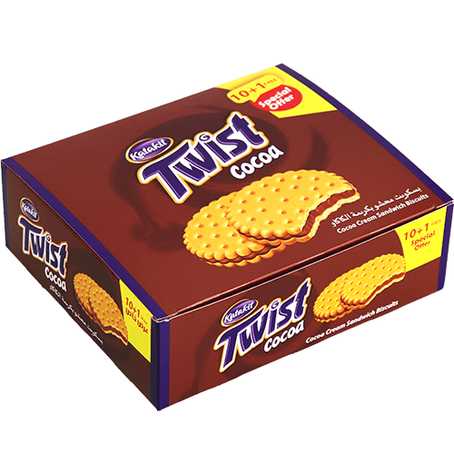 Cocoa Cream Sandwich Biscuit Katakit Twist 10+1pcs