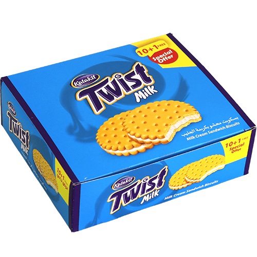 Twist Milk Cream Sandwich Biscuits Katakit 10+1