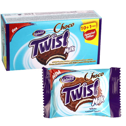 Choco Twist Milk Biscuit Katakit 10+1pcs