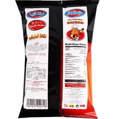 Smokey Barbecue Potato Chips Fantasia 90g