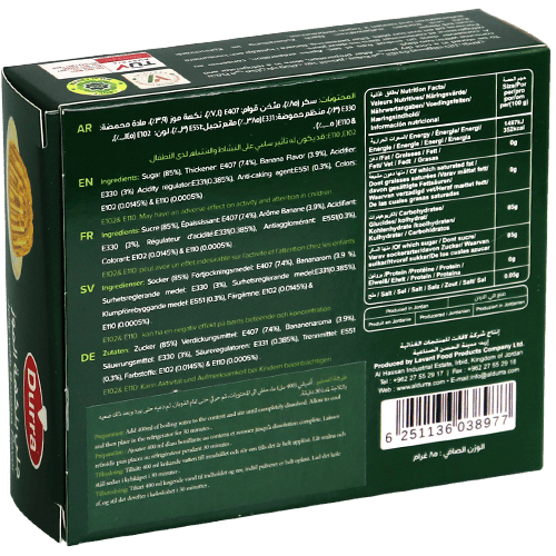 Banana Flavor Jelly Durra 85g