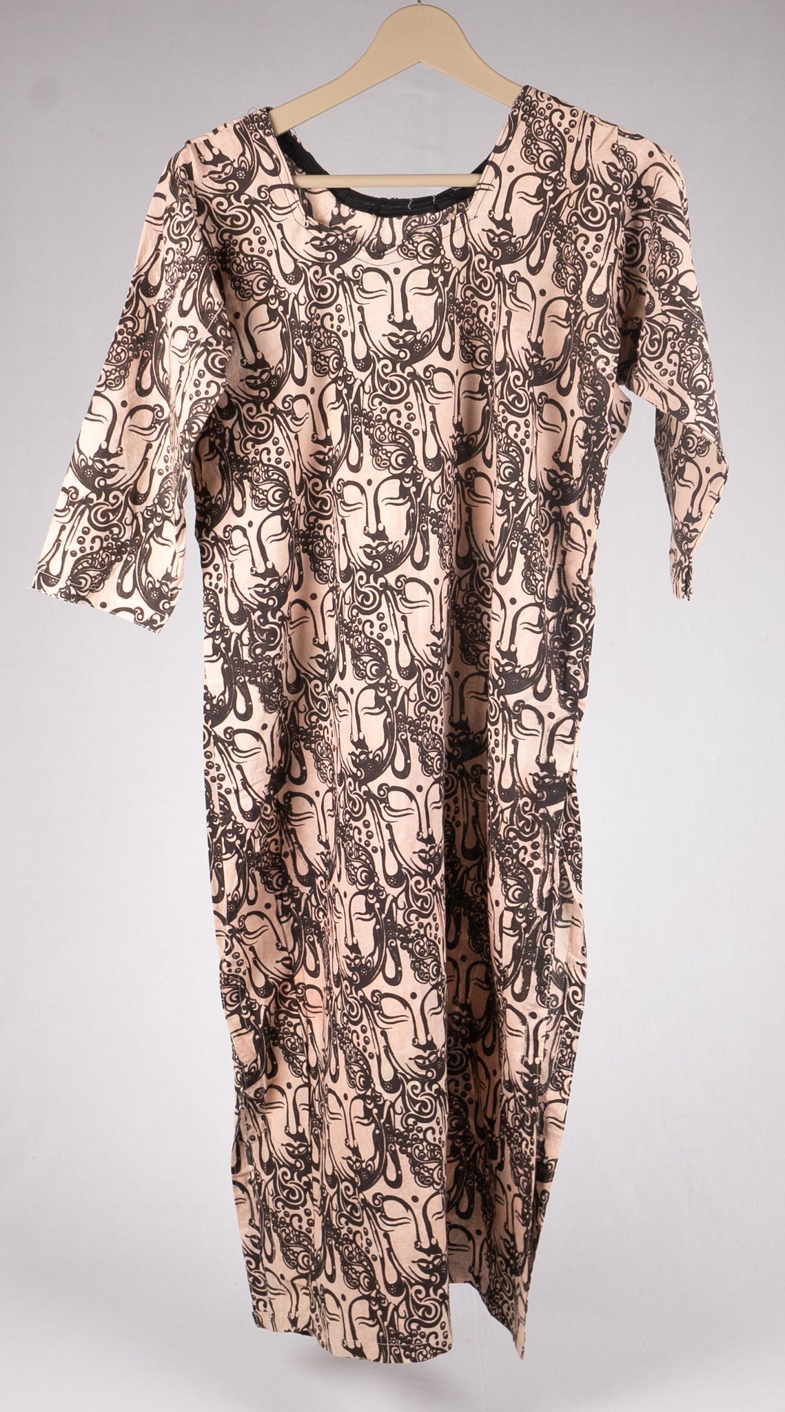 Hand Block Cotton A-Line Kurta