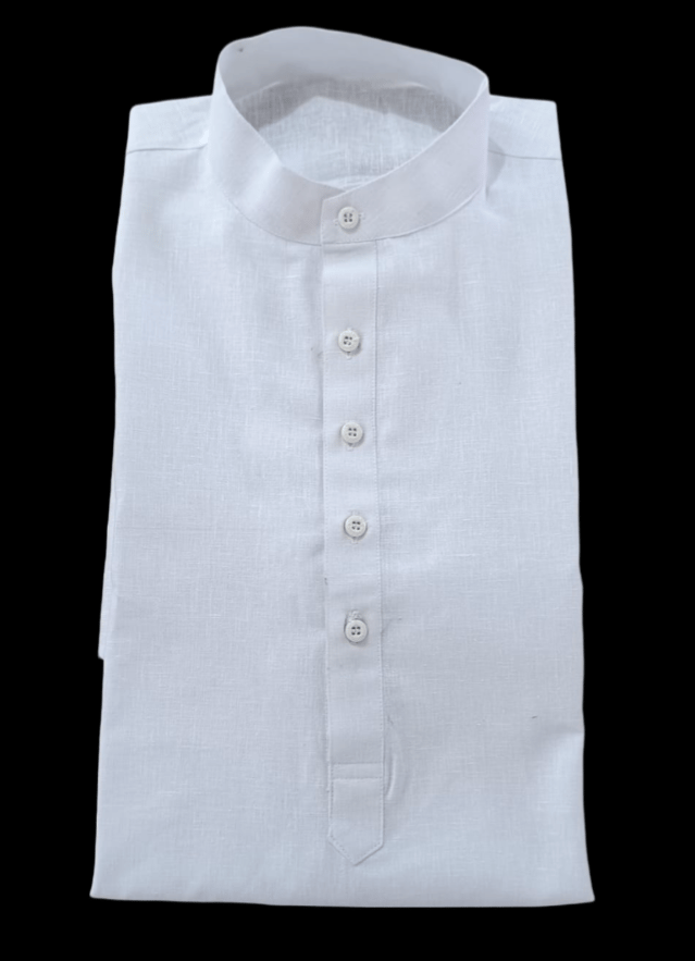 White Linen Kurta for Men