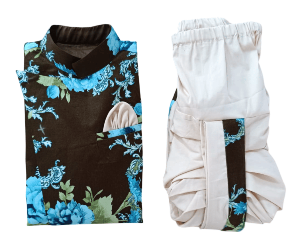 Floral Kurta Dhoti Set
