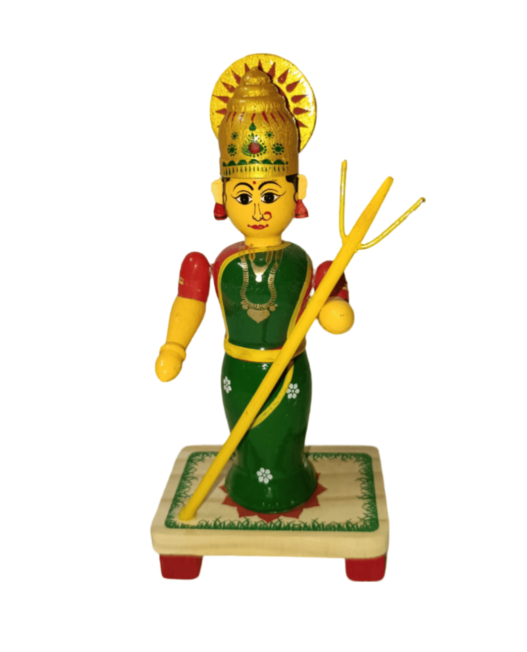 Wooden Goddess Parvati Statue