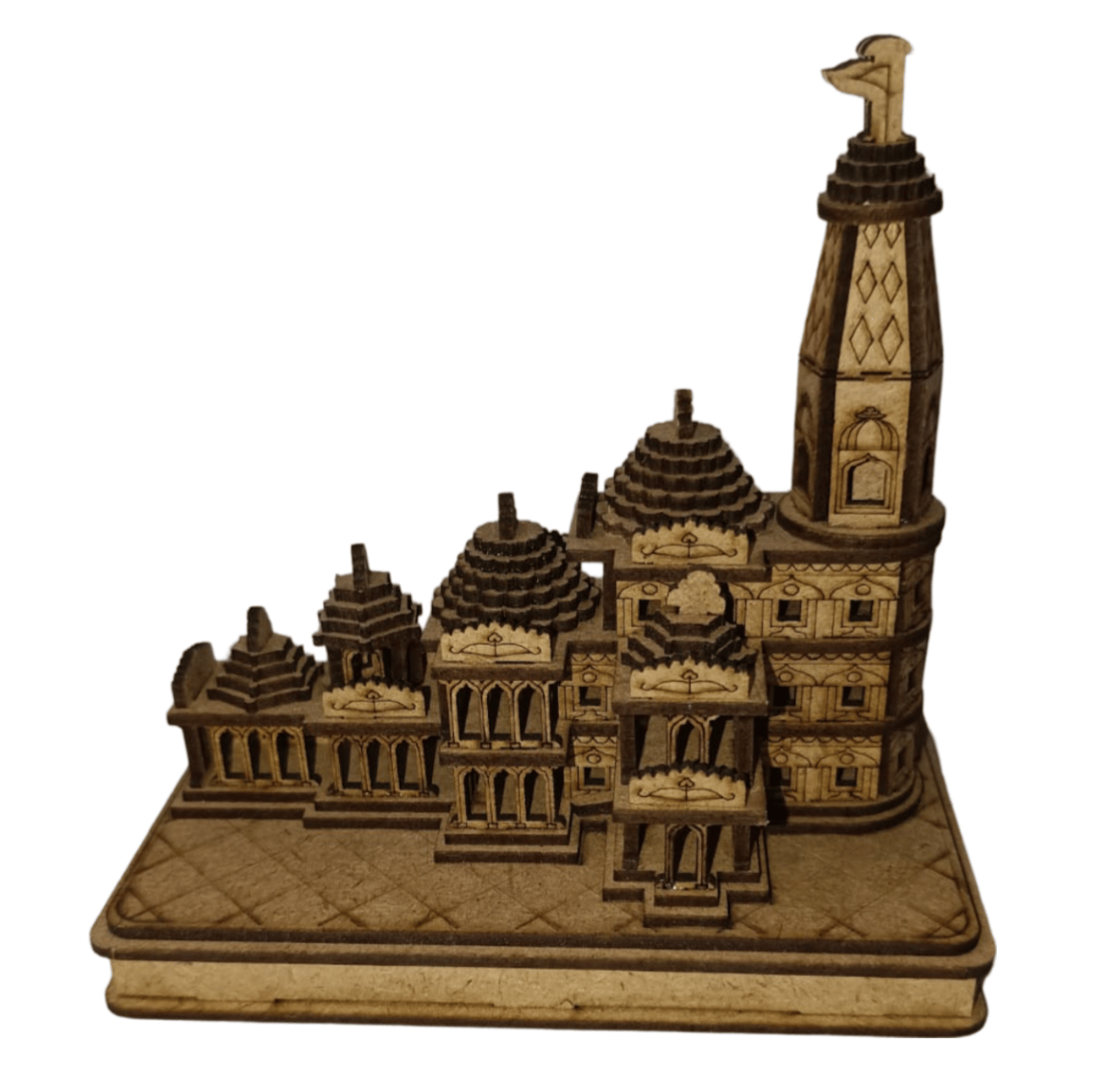 Wooden Ram Mandir for Home Decor