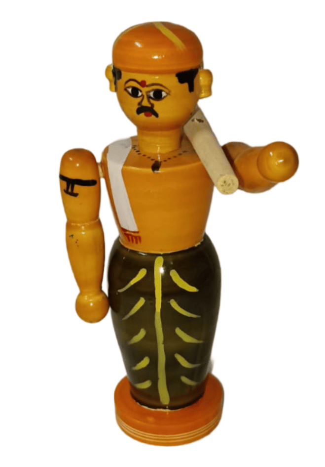 Wooden Farmer Bobblehead