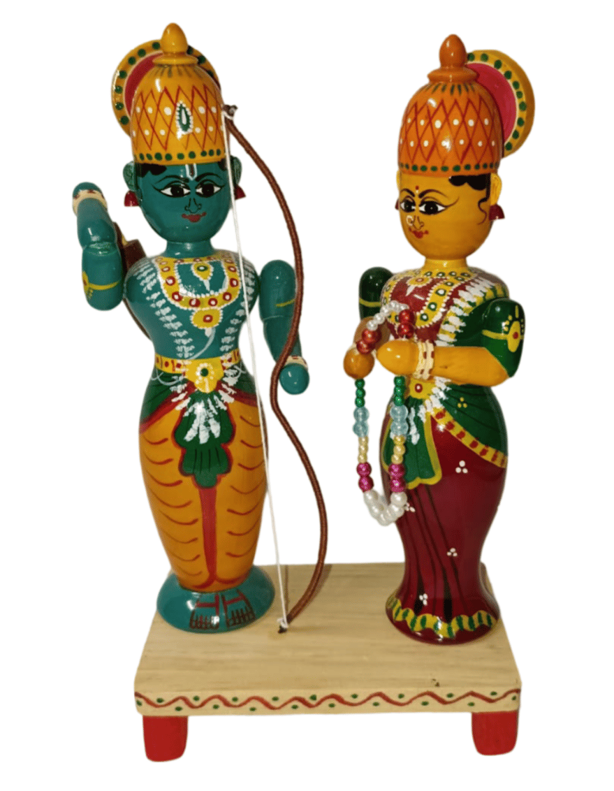 Wooden Sita Parinayam Statue