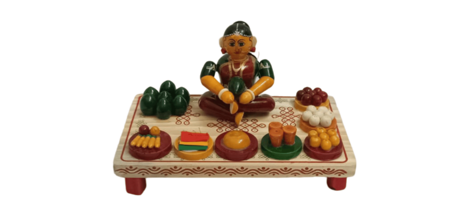 Wooden Lady with Fruits