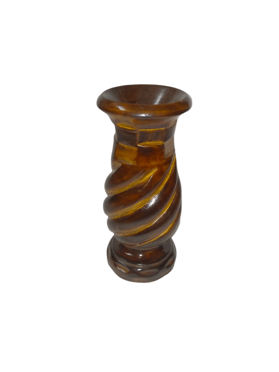 Wooden Swirl Vase