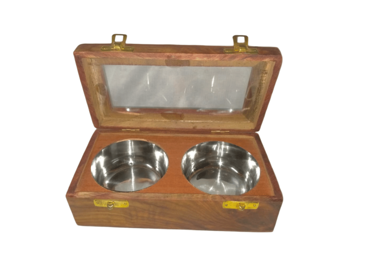 Wooden Box with Containers