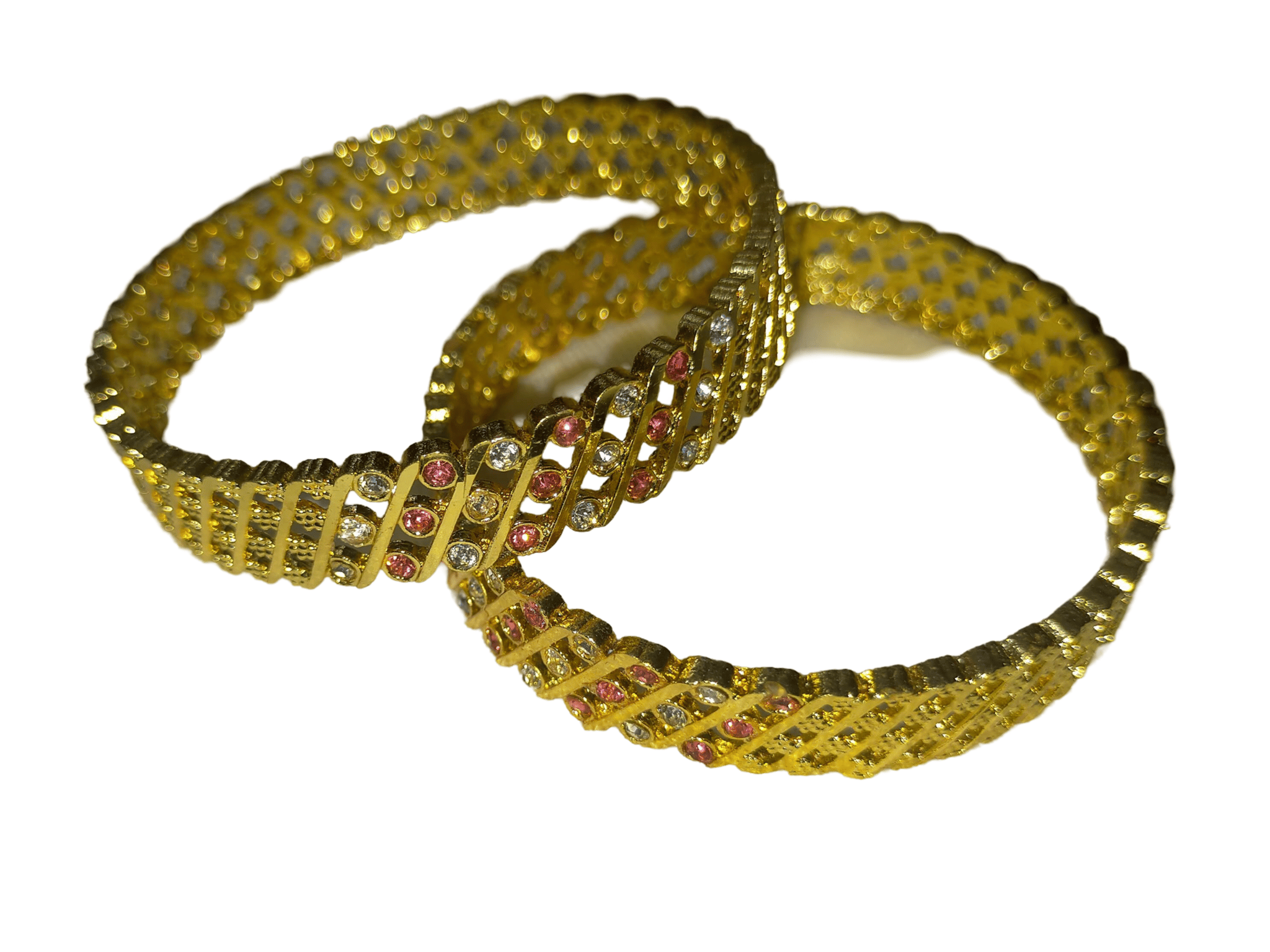 Pink & White Bangles