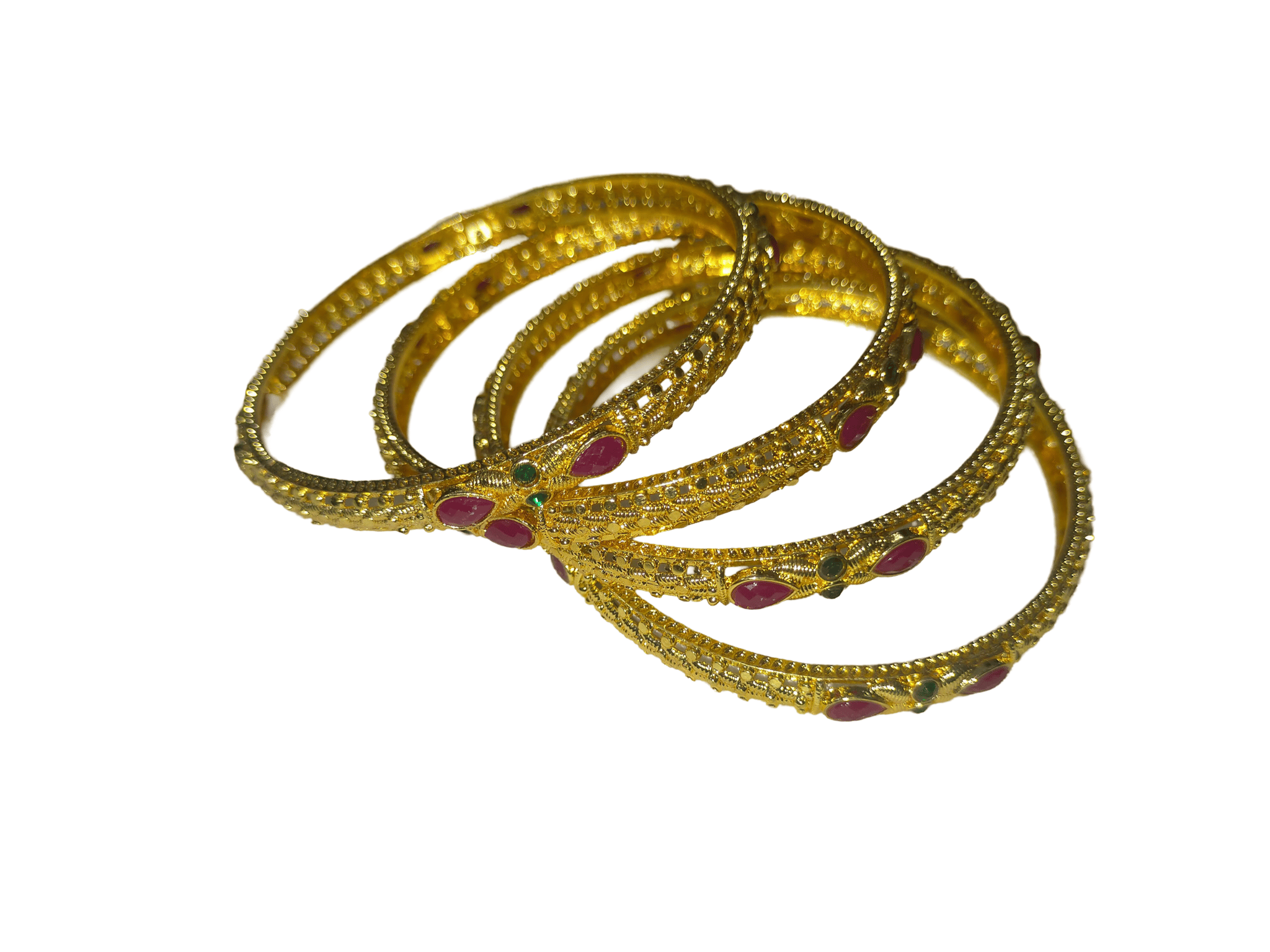 Ruby & Emerald Bangles