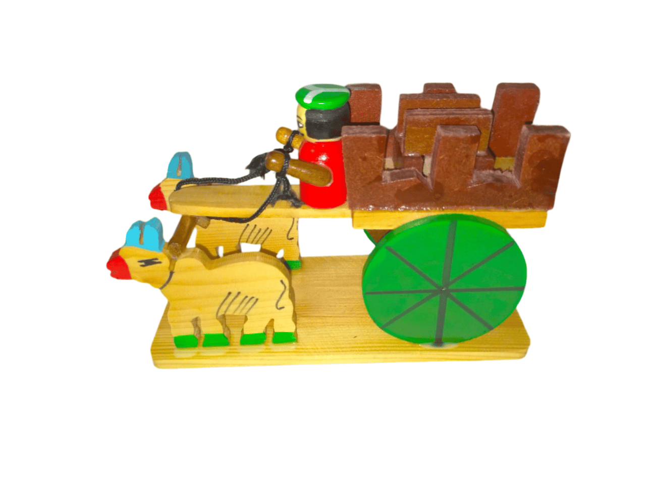 Wooden Ox-Cart Toy for Kids