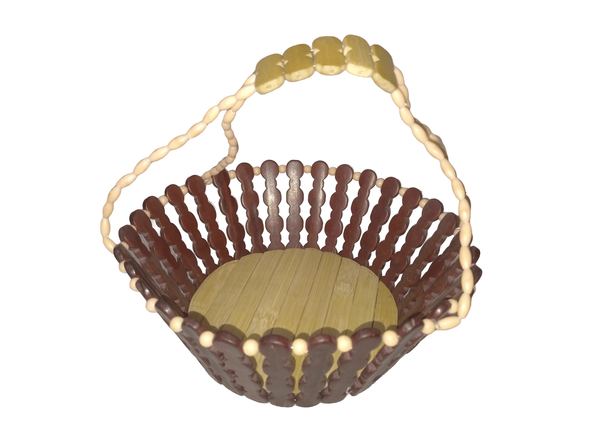 Decorative Bamboo Basket with Handle