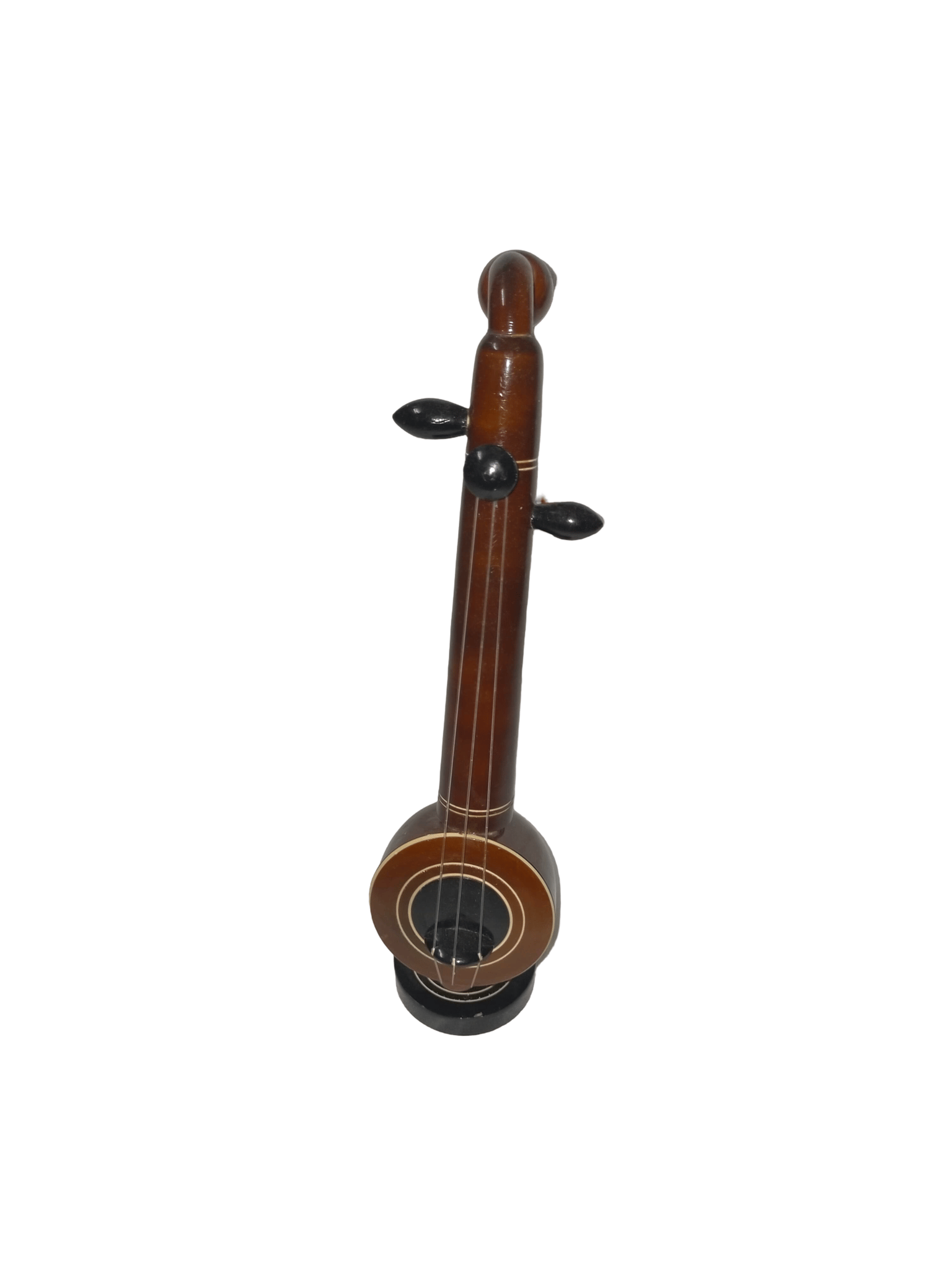 Wooden Veena Decorative Showpiece (Brown)