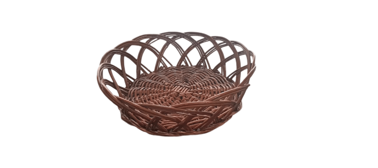 Wicker Picnic Basket with Lid and Handle