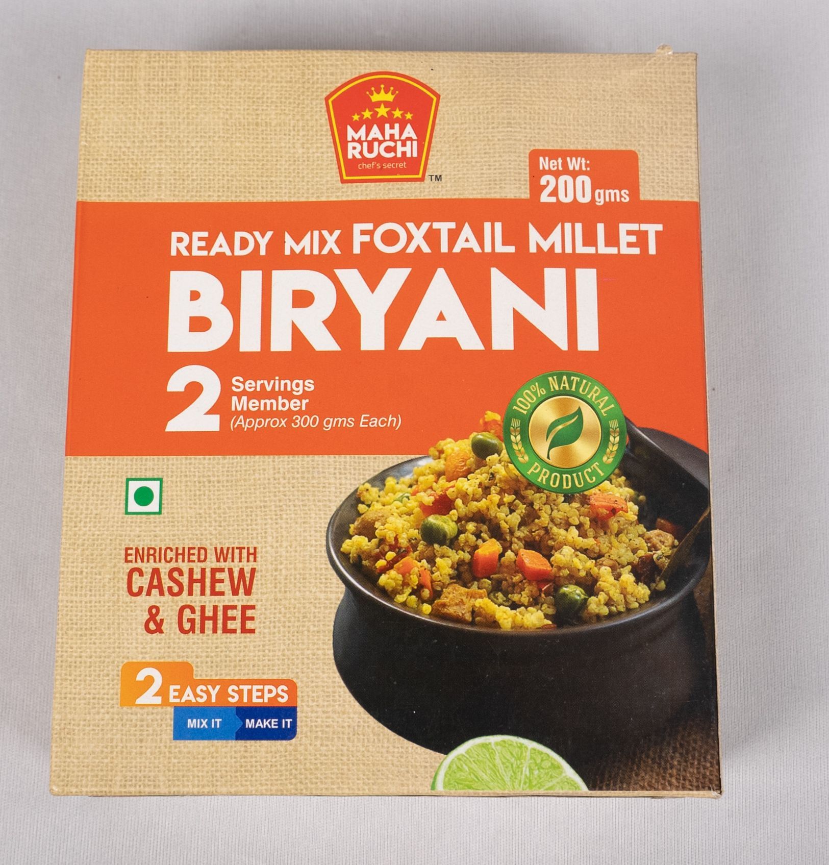 Mha Ruchi Ready Mix Foxtail Millet Biryani - 200g
