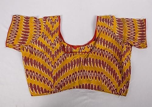 Yellow & Red Printed Blouse