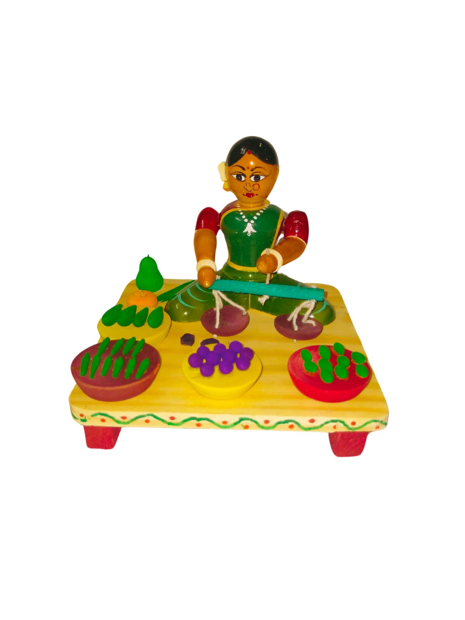 Wooden Lady Selling Vegetables