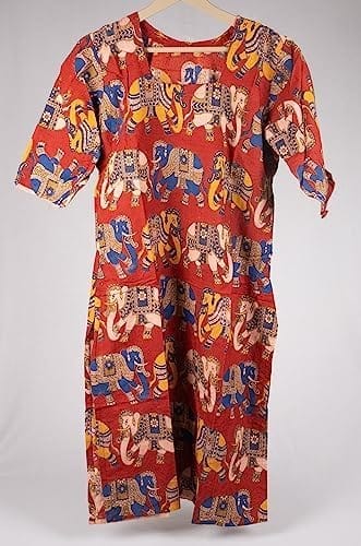 Red Kalamkari Kurti