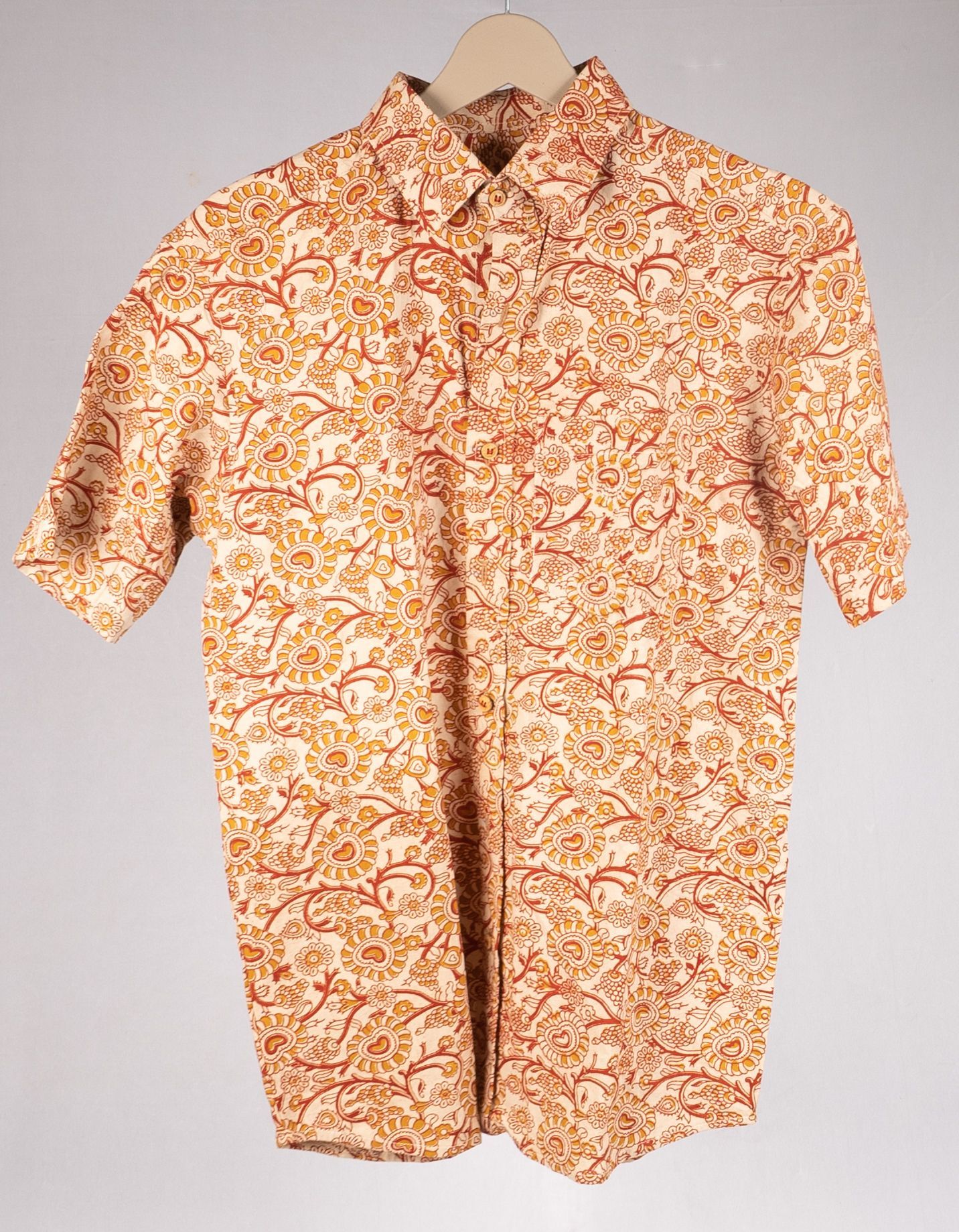 Orange Kalamkari Shirt