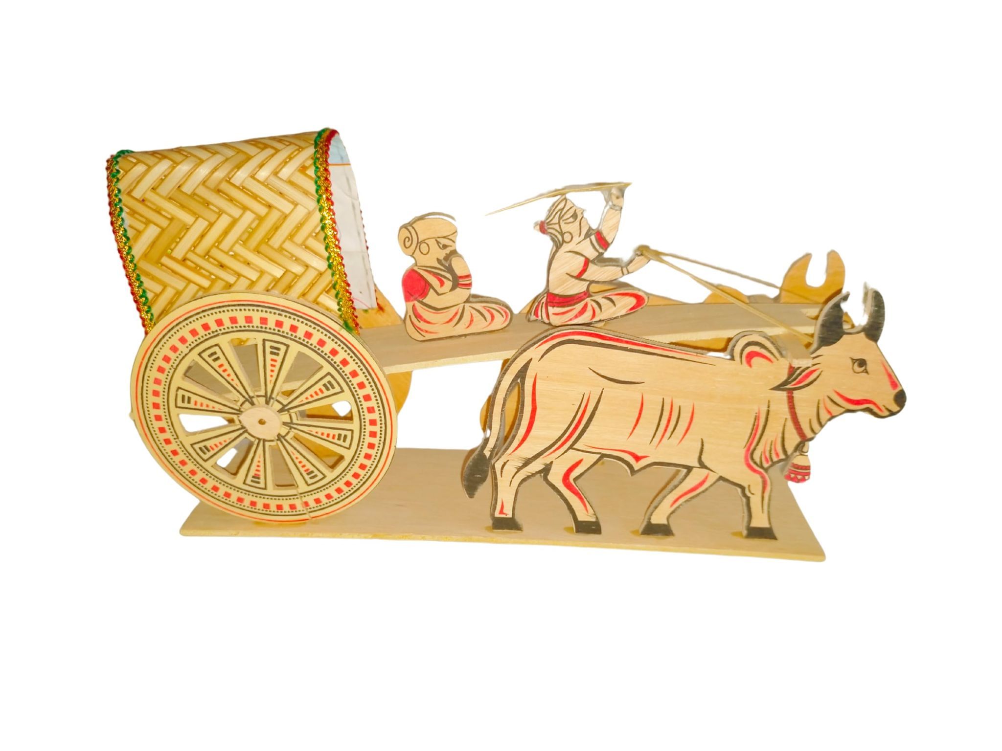 Cream Wooden Bullock Cart