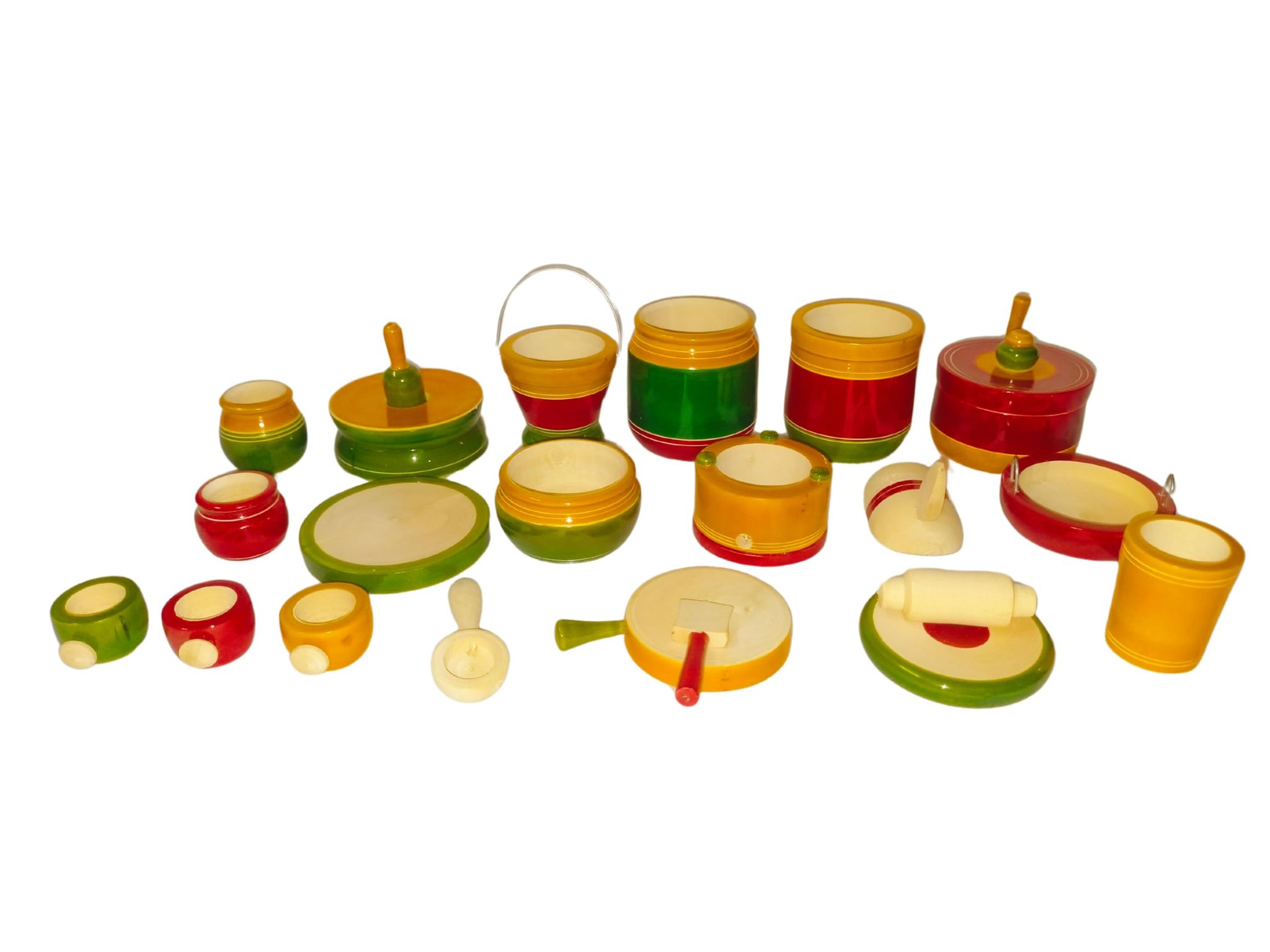 Etikoppaka Wooden Showpiece Set