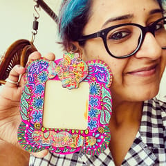 A happy memory handpainted photo frame