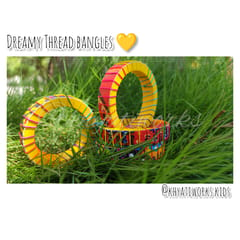 Dreamy Thread Bangles Yellow - Single Piece