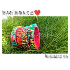 Dreamy Thread Bangles Red - Single Piece