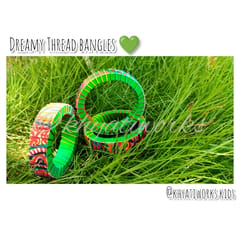 Dreamy Thread Bangles Green - Single Piece