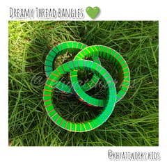Dreamy Thread Bangles Green - Single Piece