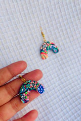 Fluffy handcrafted clay earrings
