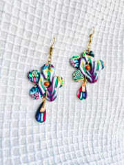 Flora handcrafted clay earrings