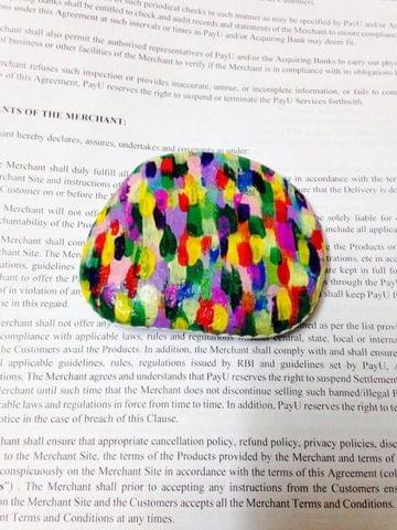[SOLD] Artist's Palette Handpainted Reversible Paper Napkin Holders