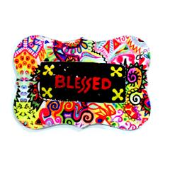 Blessed Tag Wooden Magnet