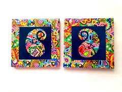Blue Lotus Summer Trail Set of 2 Ceramic Coasters