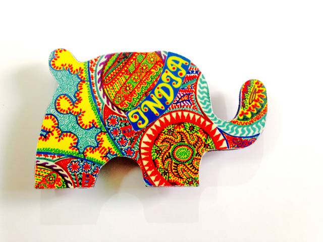 The Elements Elephant India Wooden Magnet Khyatiworks