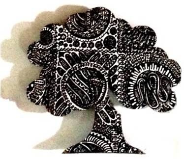 Fridge Magnets ILLU-GINATION Art Work Tree Shaped