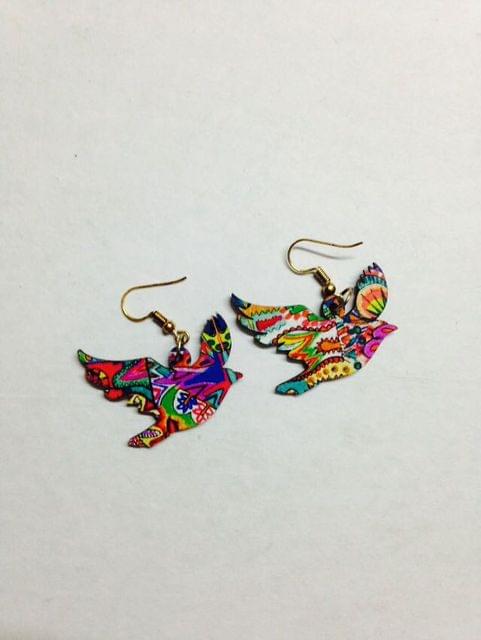 Artwork Wooden Earrings - Flying Birds - Spring Fiesta 2