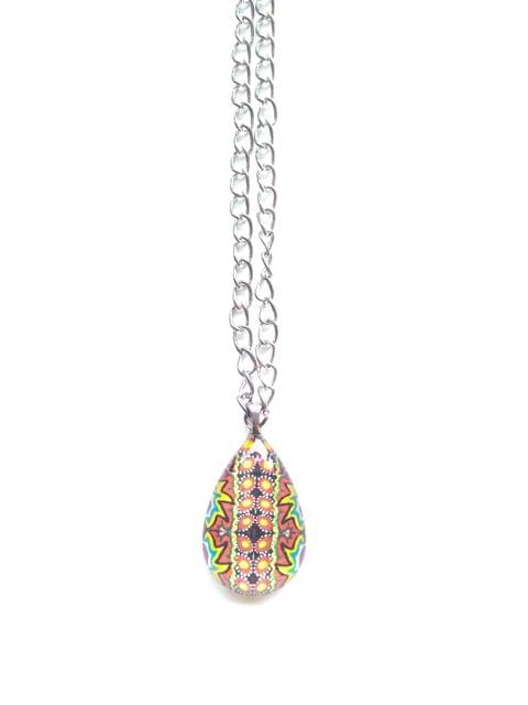 Lavish lighted glass pendant with chain